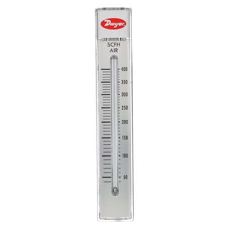 Dwyer Instruments Flowmeter, range 60-600 SCFH air. RMB-57